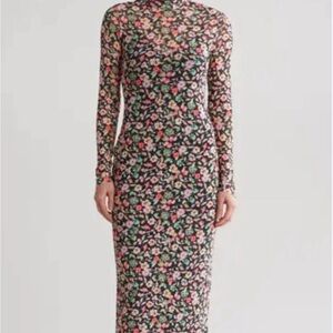 AFRM Multicolor Floral Long Sleeve Dress